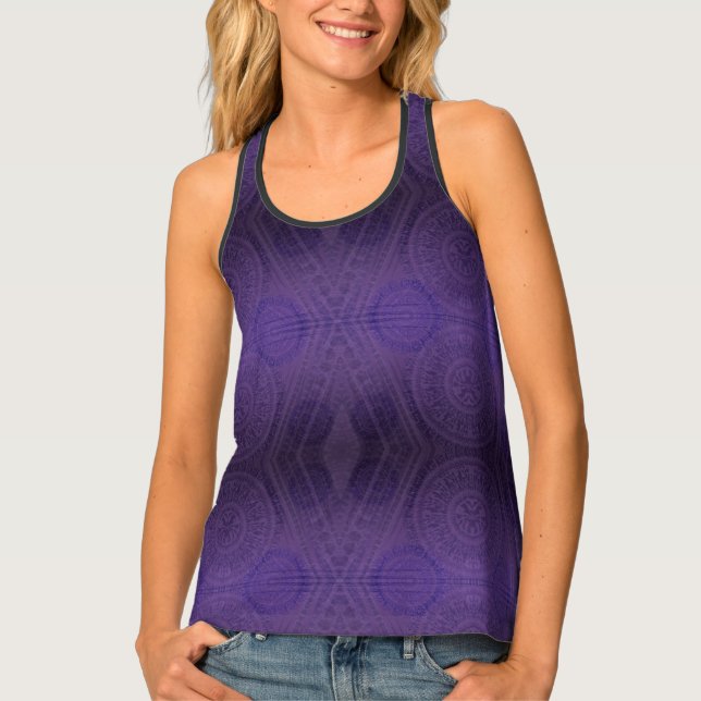 Acceptance | Violet Meditation Medallions Tank Top (Front)