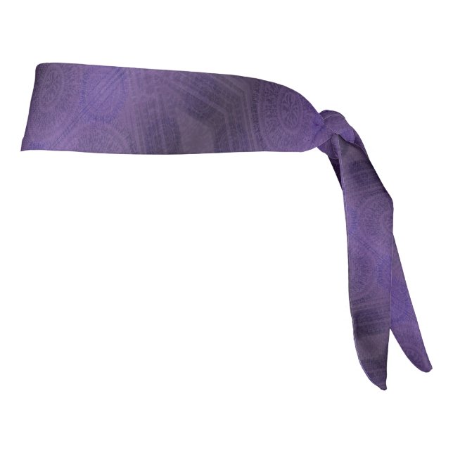 Acceptance | Violet Meditation Medallions Tie Headband (Rotate 90)