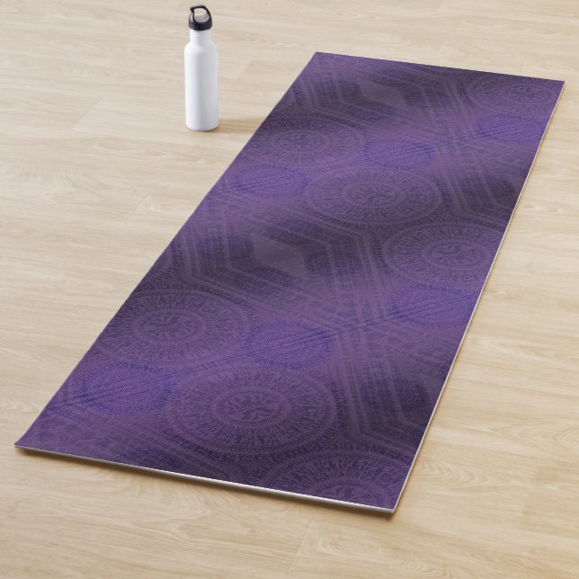 Acceptance | Violet Meditation Medallions Yoga Mat (In Situ)