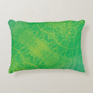 Acceptance   Yellow Green Blue Boho Medallions Accent Pillow
