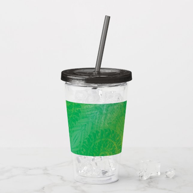 Acceptance | Yellow Green Blue Boho Medallions Acrylic Tumbler (Back Ice)