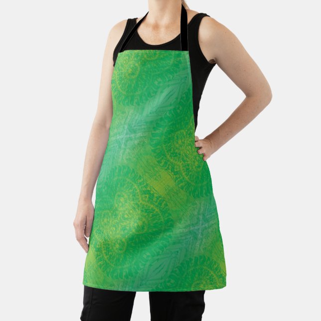 Acceptance | Yellow Green Blue Boho Medallions Apron (Insitu)