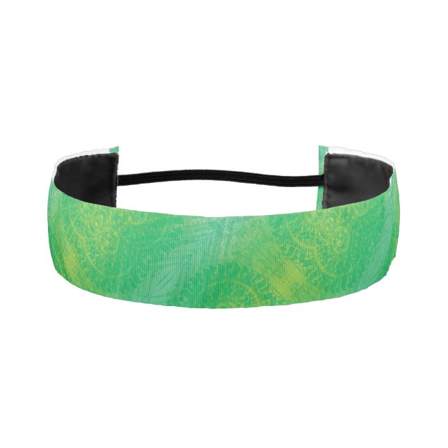 Acceptance | Yellow Green Blue Boho Medallions Athletic Headband (Front)