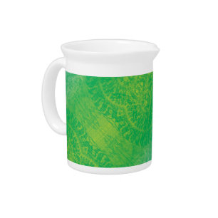 Acceptance   Yellow Green Blue Boho Medallions Beverage Pitcher