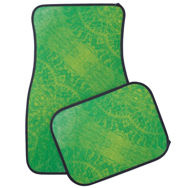 Acceptance | Yellow Green Blue Boho Medallions Car Floor Mat (Set)