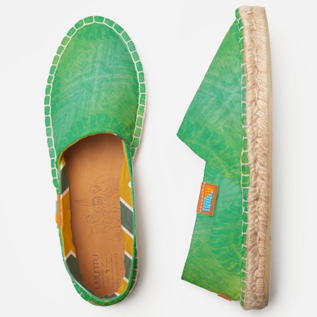 Acceptance | Yellow Green Blue Boho Medallions Espadrilles (Side)