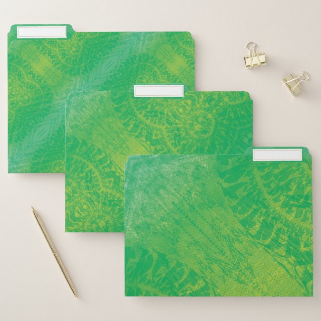 Acceptance | Yellow Green Blue Boho Medallions File Folder (Set)