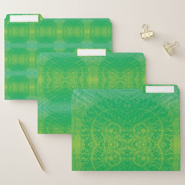 Acceptance | Yellow Green Blue Boho Medallions File Folder (Set)