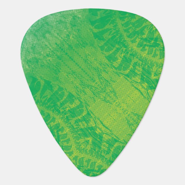 Acceptance | Yellow Green Blue Boho Medallions Guitar Pick (Front)