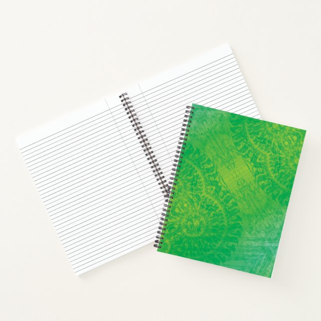 Acceptance | Yellow Green Blue Boho Medallions Notebook (Inside)