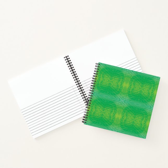 Acceptance | Yellow Green Blue Boho Medallions Notebook (Inside)