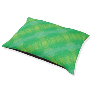 Acceptance   Yellow Green Blue Boho Medallions Pet Bed