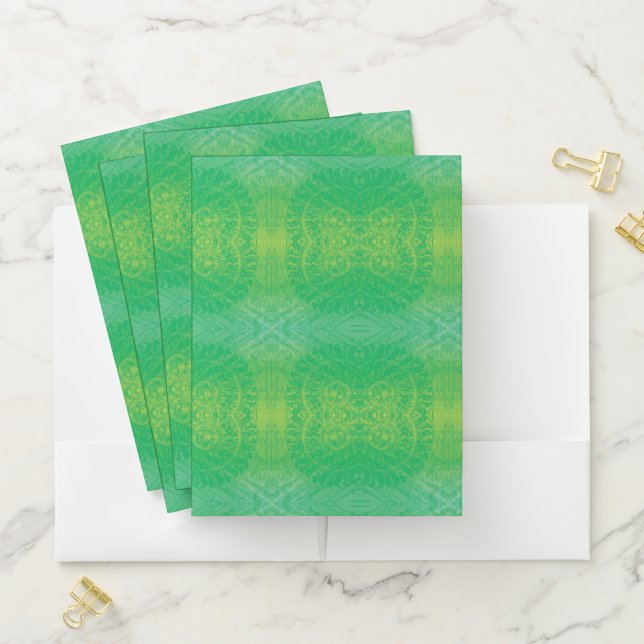 Acceptance | Yellow Green Blue Boho Medallions Pocket Folder (In Situ)