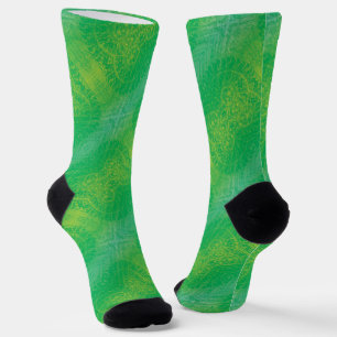 Acceptance Yellow Green Blue Boho Medallions Socks