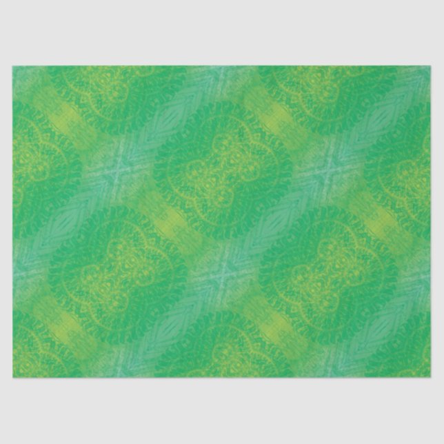 Acceptance | Yellow Green Blue Boho Medallions Tissue Paper (Front)