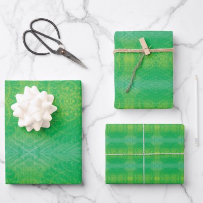 Acceptance | Yellow Green Blue Boho Medallions Wrapping Paper Sheets