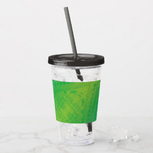 Acceptance Yellow Green Blue Shibori Pattern Acrylic Tumbler