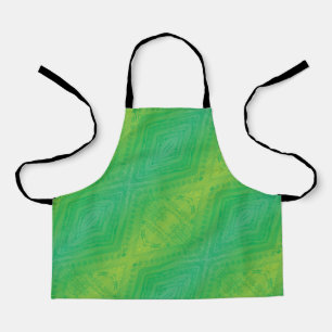 Acceptance   Yellow Green Blue Shibori Pattern Apron