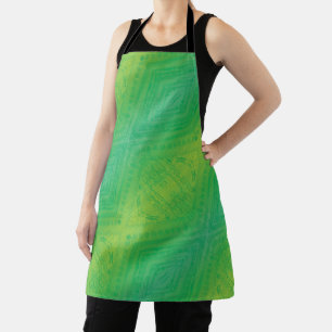 Acceptance Yellow Green Blue Shibori Pattern Apron