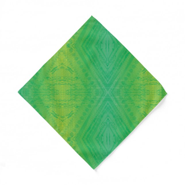 Acceptance | Yellow Green Blue Shibori Pattern Bandana (Front)