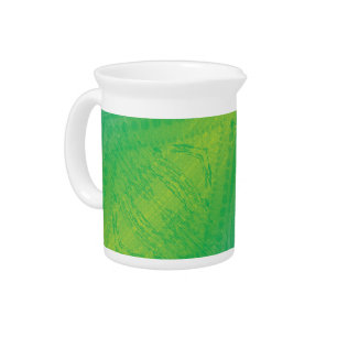 Acceptance Yellow Green Blue Shibori Pattern Beverage Pitcher