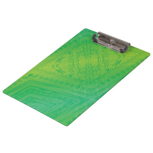 Acceptance | Yellow Green Blue Shibori Pattern Clipboard (Angled)