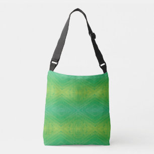 Acceptance   Yellow Green Blue Shibori Pattern Crossbody Bag