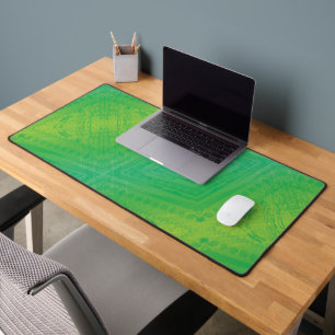 Acceptance Yellow Green Blue Shibori Pattern Desk Mat