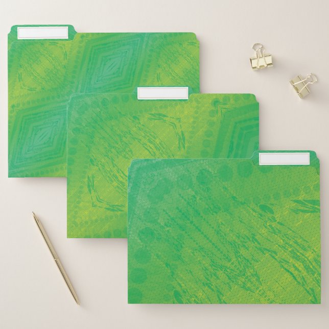 Acceptance | Yellow Green Blue Shibori Pattern File Folder (Set)