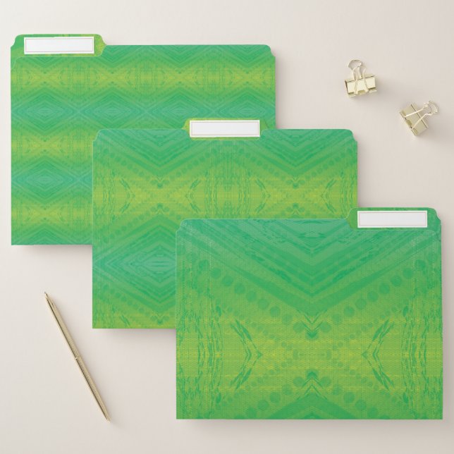 Acceptance | Yellow Green Blue Shibori Pattern File Folder (Set)