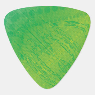 Acceptance   Yellow Green Blue Shibori Pattern Guitar Pick