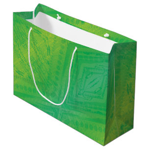Acceptance Yellow Green Blue Shibori Pattern Large Gift Bag