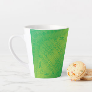 Acceptance Yellow Green Blue Shibori Pattern Latte Mug