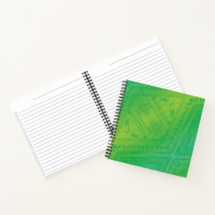 Acceptance Yellow Green Blue Shibori Pattern Notebook