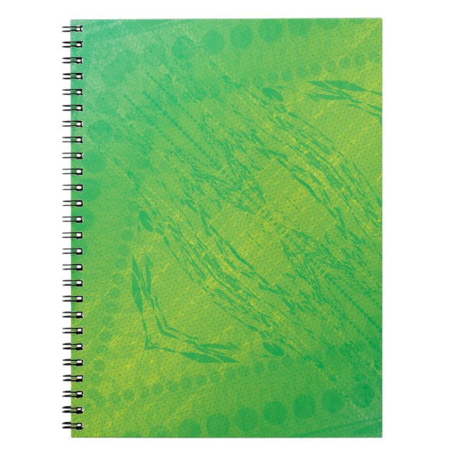 Acceptance | Yellow Green Blue Shibori Pattern Notebook (Front)