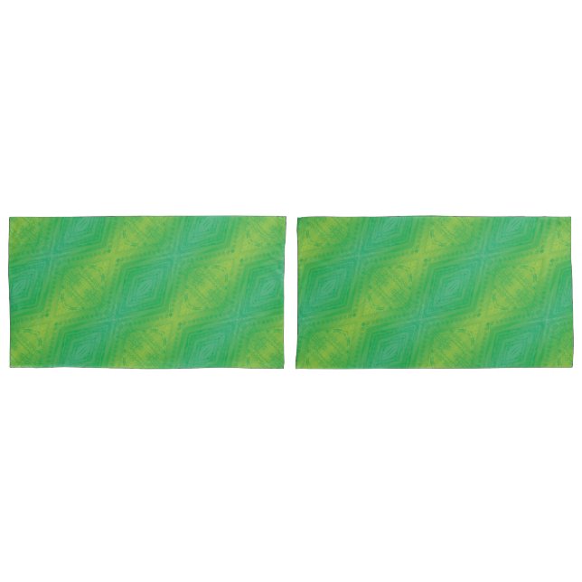 Acceptance | Yellow Green Blue Shibori Pattern Pillow Case (Front-Set)
