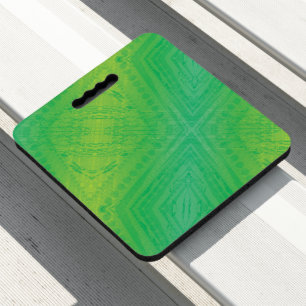 Acceptance Yellow Green Blue Shibori Pattern Seat Cushion