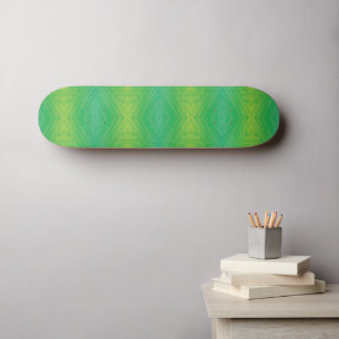 Acceptance Yellow Green Blue Shibori Pattern Skateboard
