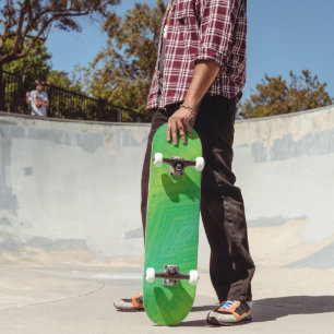 Acceptance   Yellow Green Blue Shibori Pattern Skateboard