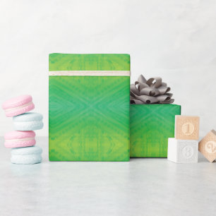 Acceptance Yellow Green Blue Shibori Pattern Wrapping Paper