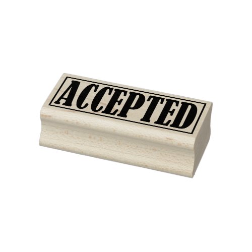 Accepted Approved Business Office Framed Simple Rubber Stamp