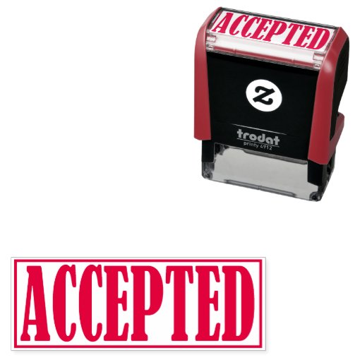 Accepted Approved Business Office Framed Simple Self-inking Stamp | Zazzle