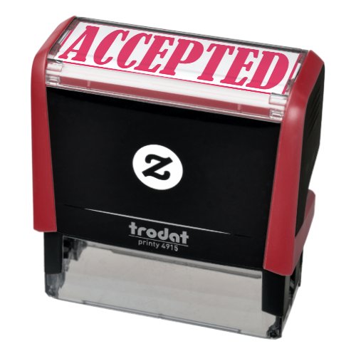 Accepted Approved Business Office Framed Simple Self_inking Stamp