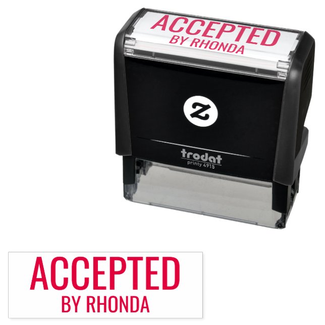 Accepted by Name Self-inking Stamp (In Situ)