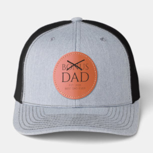 Accepted DAD Adopted BONUS DAD Established Leather Patch Hat