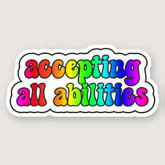 accepting all abilities Rainbow Neurodiversity  Sticker
