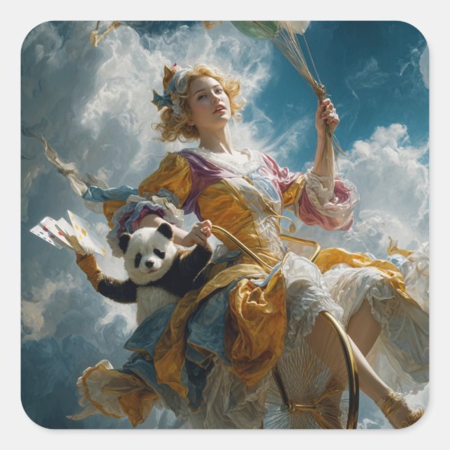 Accesorios para fiestas y manualidades square sticker (Front)