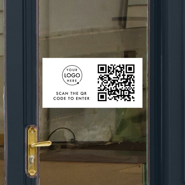 Access Control | QR Code Business Logo Entry Window Cling (Creator Uploaded)