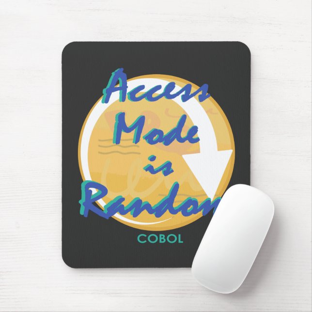 Access Mode is Random in Cobol Programming Mouse Pad (With Mouse)