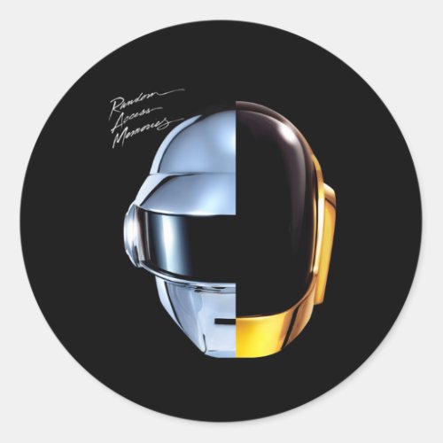 Access Randoms Icons Helmets Paired Together Memor Classic Round Sticker